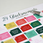 Adventskalender-Postkarte "24 Glücksmomente"