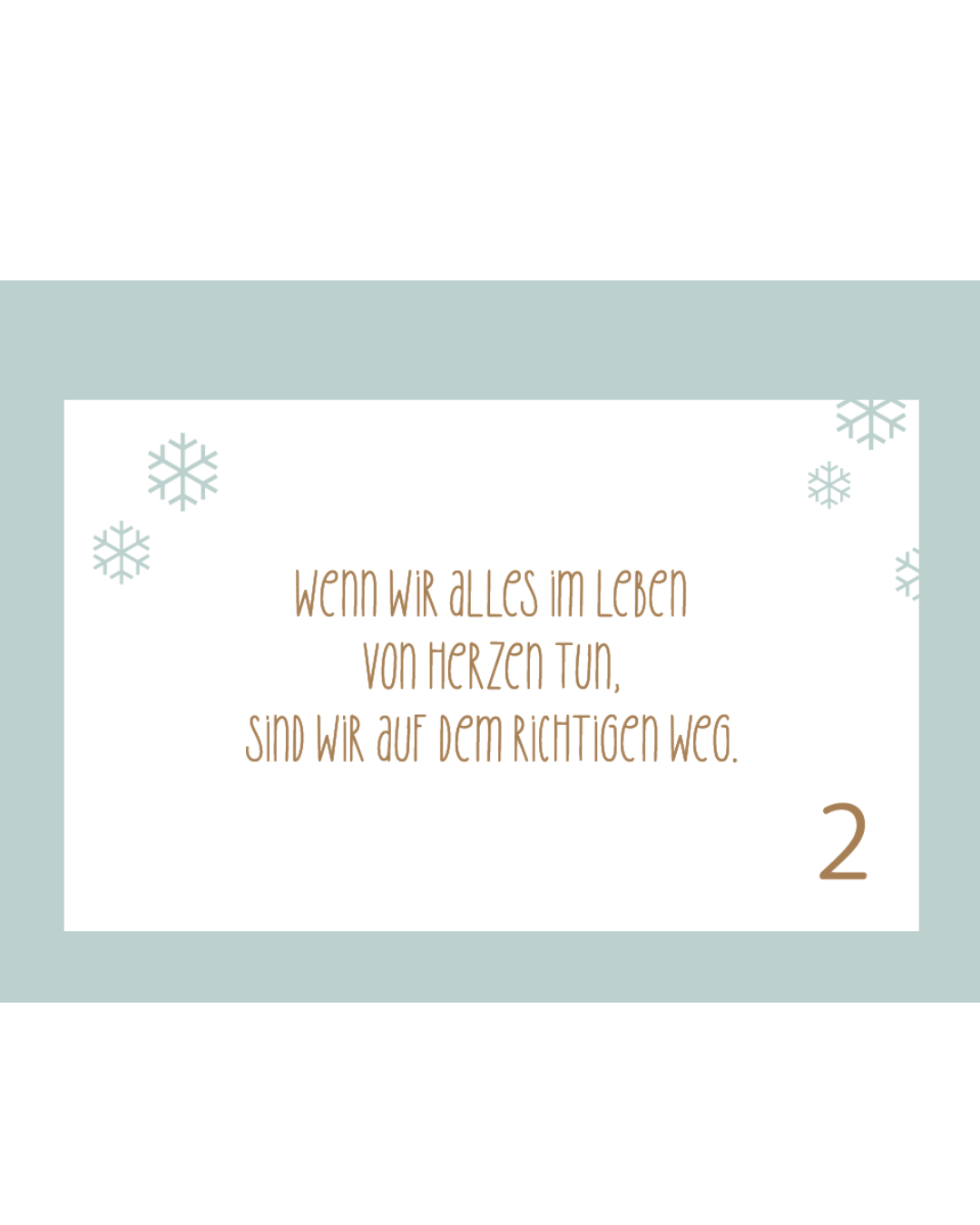 "Seelenwärmer" – Adventskalender-Tischaufsteller